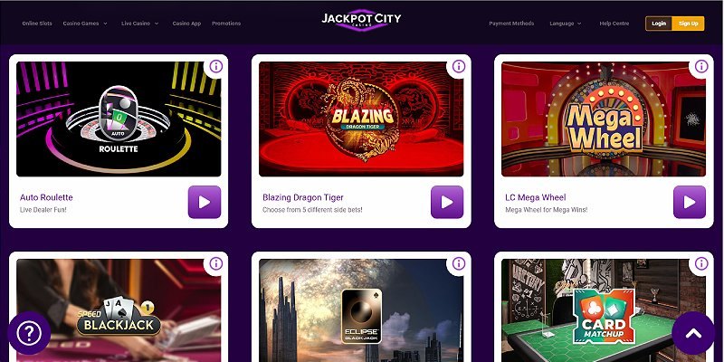Jackpot City screenshot