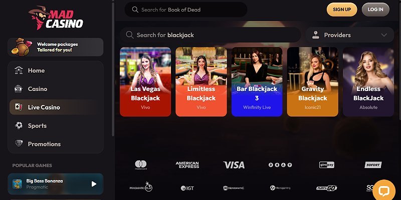 Madcasino screenshot
