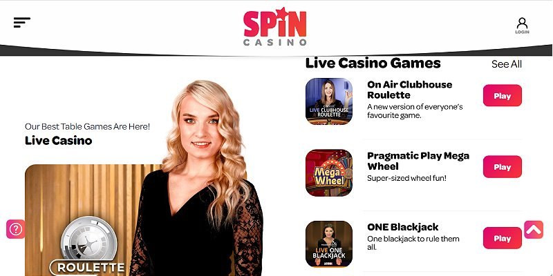 Spin Casino screenshot